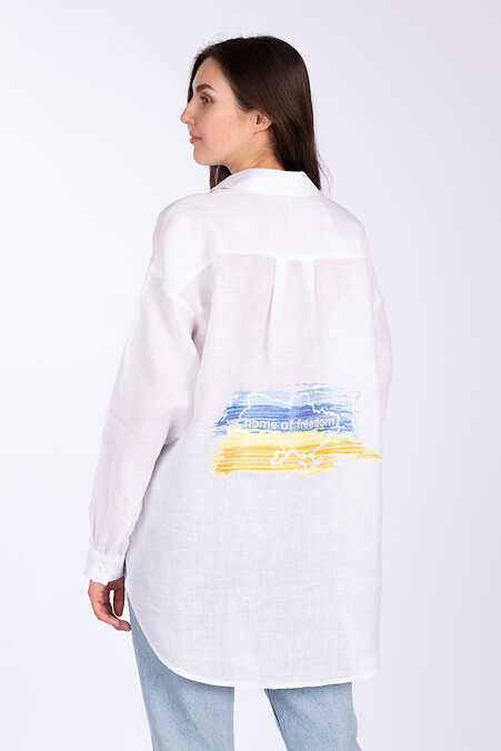 Women's blouse. folk fashion. Color: white. #2028018