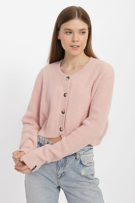 Кардиган женский. Кофты и свитера. Цвет: розовый. #3400018