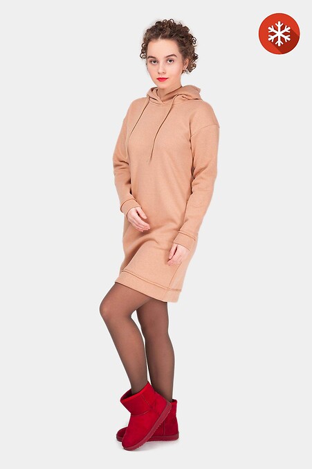 Tunic with fleece without elastic. Dresses. Color: beige. #8035020