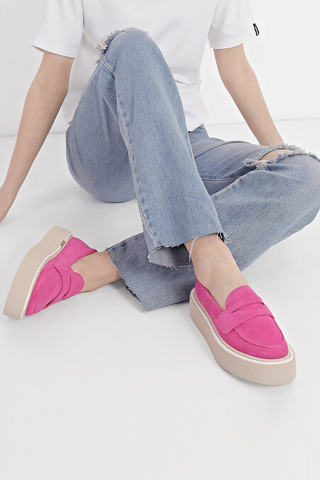 Women's loafers. Shoes. Color: pink. #3200021