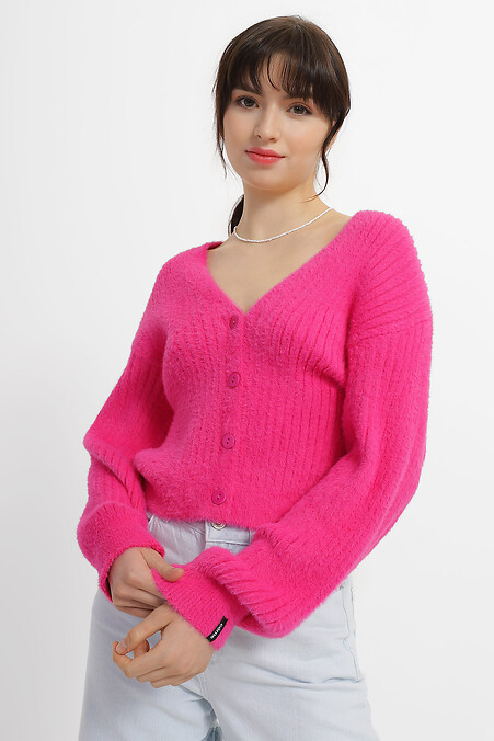 Кардиган женский. Кофты и свитера. Цвет: розовый. #3400021