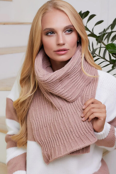 Bequemer warmer Schal Dayan in pudriger Farbe. Farbe: rosa. #4051022
