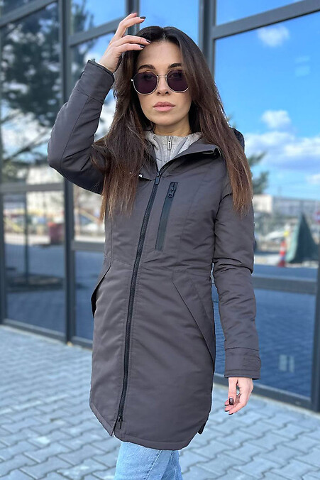 Парка женская Demi. Верхняя одежда. Цвет: серый. #8042023