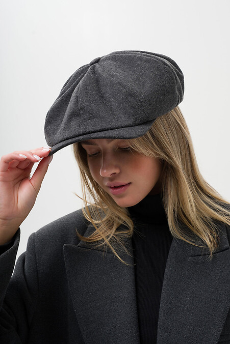 Women's Shelby Dark Gray Hooligan Cap. Hats, berets. Color: gray. #8056032