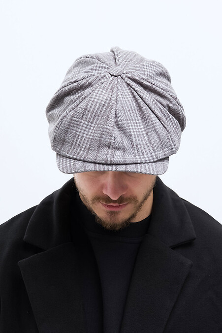 Alfi Gray Men's Checkered Hooligan Cap - #8056037