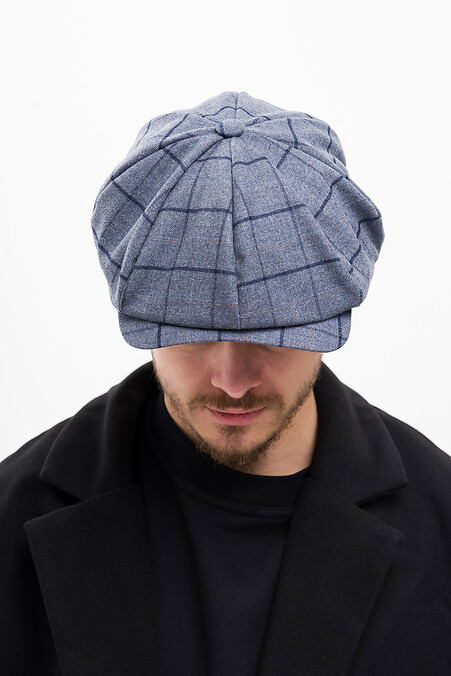 Alfi Blue Men's Plaid Hooligan Cap - #8056039