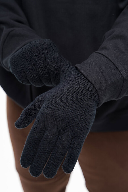 Warme Herrenhandschuhe Schwarz - #8056043