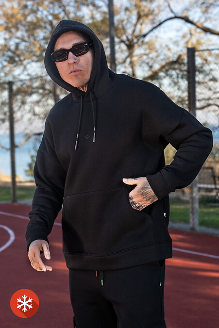 Bless 3 Warmer Kapuzenpullover für Herren in Schwarz - #8034045