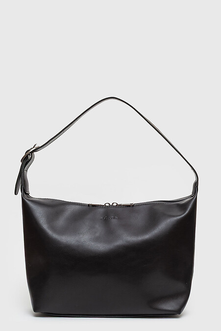 Schwarze Damenhandtasche aus Öko-Leder. - #3300049