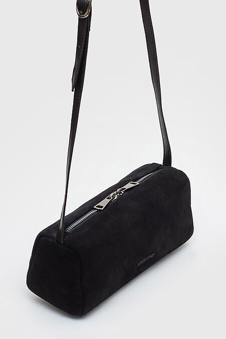 Schwarze Wildledertasche für Damen. - #3300050