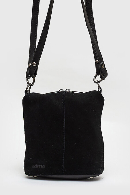 Schwarze Wildledertasche für Damen. - #3300052