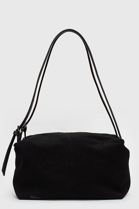 Schwarze Wildledertasche für Damen. - #3300056