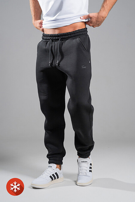 Warme Herren-Sporthose Jogger Schwarz - #8034063