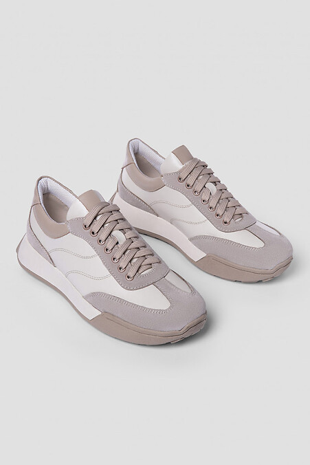 Women's sneakers in a combination of shades of beige. Sneakers. Color: beige. #4206068