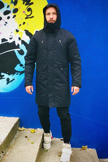 Парка демисезонная Long. Верхняя одежда. Цвет: черный. #8042075