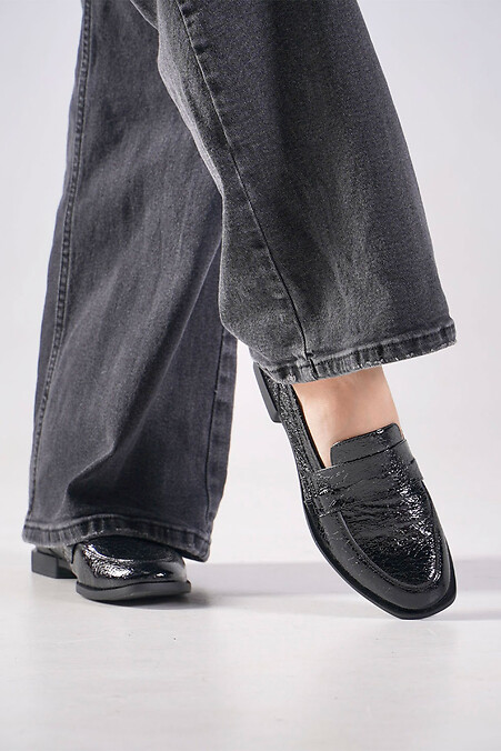 Женские классические черные лаковые туфли. - #4207078