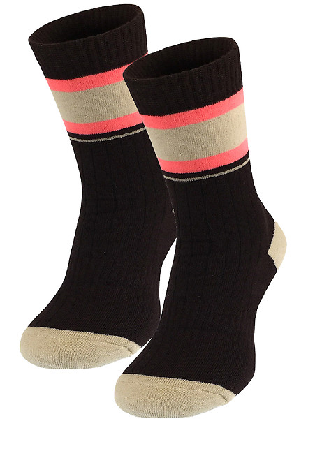 Quality winter socks Brawni. Golfs, socks. Color: brown. #2040084