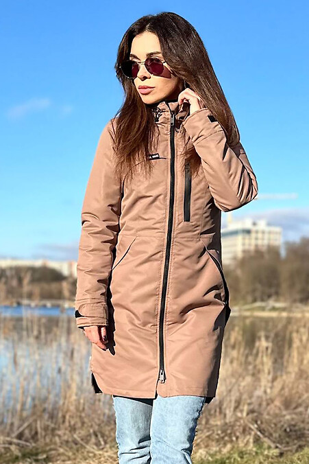 Парка весняна жіноча Demi. Верхній одяг. Колір: бежевий. #8042084