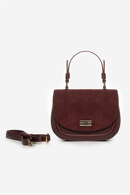 Women's handbag in burgundy color - #4008086