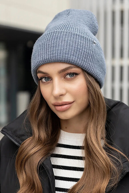 Women's Comfortable Chelsea Beanie, Denim. Hats, berets. Color: blue. #4051090
