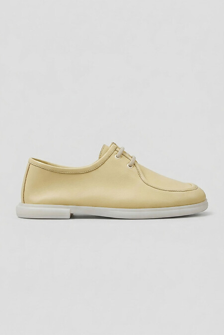 Gelbe Leder-Loafer ohne Futter - #4207092