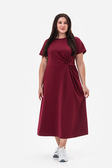 CREYA burgunderrotes Kleid - #3044093