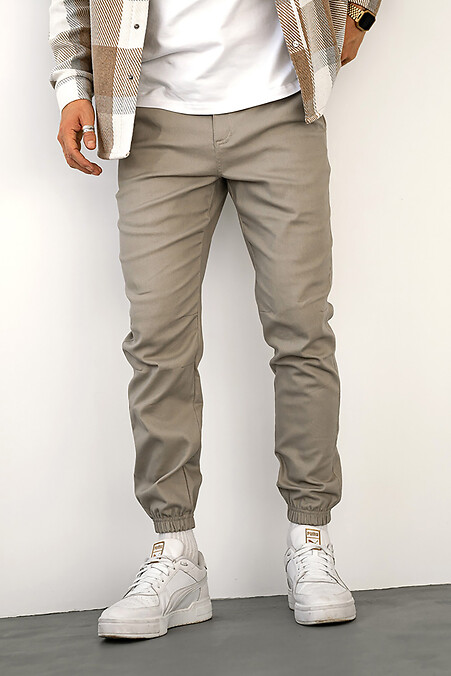 Herren Basic Jogger TWILL Baumwollhose Sand - #8034093