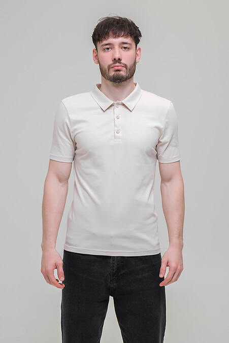 Футболка POLO PREMIUM бежевая - #3043096