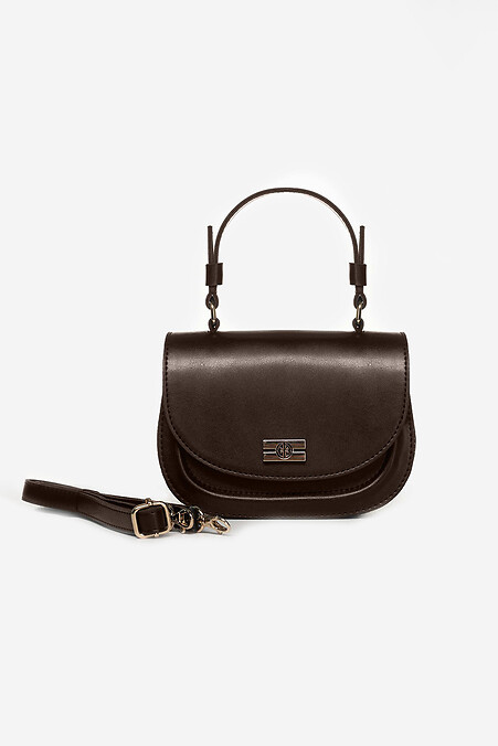 Women's small handbag chocolate color. Little bags. Color: brown. #4008098