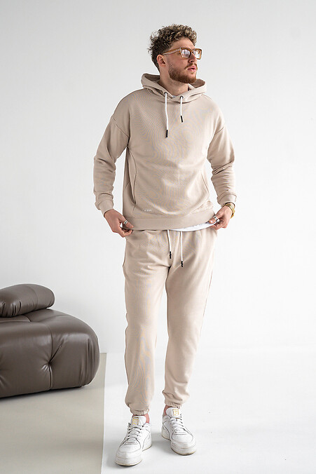 Men's tracksuit with hoodie ROVER 23 Sand - #8034099
