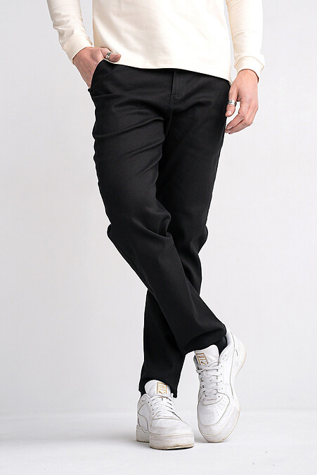 Men's classic straight trousers Classic Black - #8034101