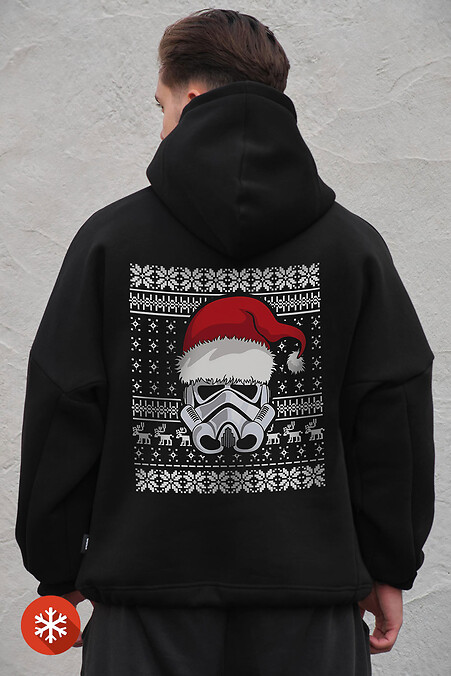 Чоловіче Оверсайз Худі Толстовка На Флісі З Капюшоном Та Принтом Without Star Wars Black. Світшоти, толстівки. Колір: чорний. #8056101