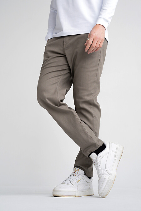 Classis Cappuccino Straight Straight Pants for Men - #8034102