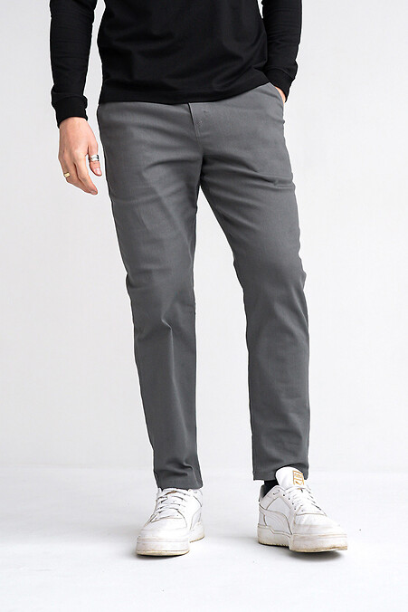Klassische gerade Herrenhose Classic Teamv Graphite - #8034103