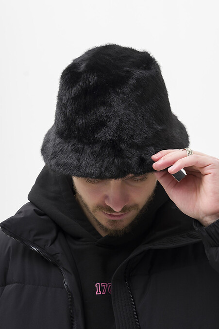 Herren-Panamahut aus Wolle, gefüttert, Malone, Schwarz - #8056105