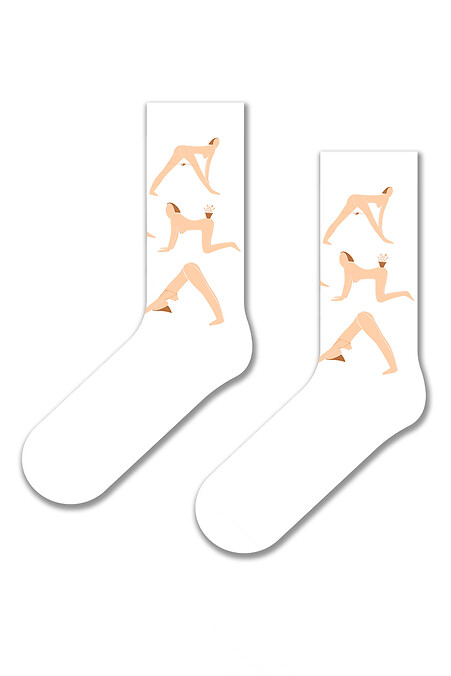 Шкарпетки йога. Гольфи, шкарпетки. Колір: білий. #8041106