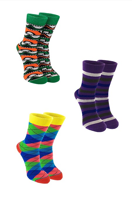 Набор разноцветных носков (3) - #2040116