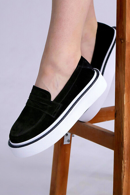Slip-ons made of natural suede - #4206121