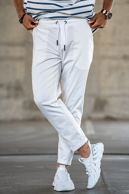 Herren Chinos Casual-Sport Weiß - #8034121