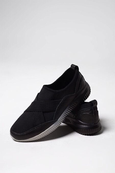 Herren-Sneaker aus Textil mit Ledereinsätzen - #4206123