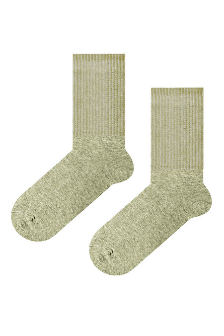 Socks Gray melange with elasticated length - #8041125