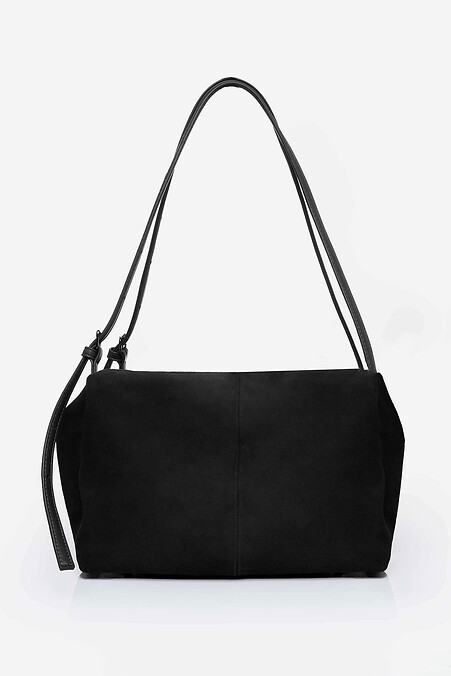 Schwarze Wildledertasche für Damen. Schlepper. Farbe: das schwarze. #4008126