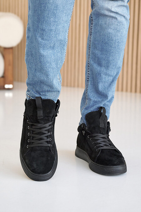 Herren-Sneaker aus Wildleder. Turnschuhe. Farbe: das schwarze. #2505127
