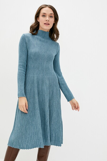 Зимнее женское платье. Платья. Цвет: синий. #4038128