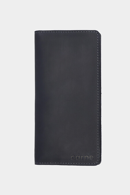 Leather unisex wallet without magnet - #3300129