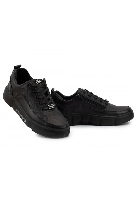 Teenager-Ledersneaker Frühling-Herbst. Turnschuhe. Farbe: das schwarze. #8018129