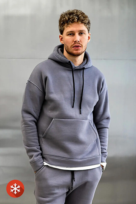 Men's Warm Hoodie Base 3 Gray. Sweatshirts, sweatshirts. Color: gray. #8034131