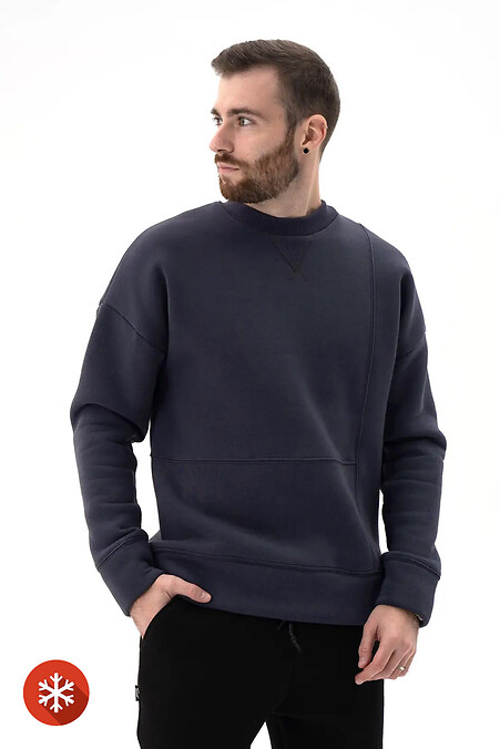 Men's Warm Sweatshirt Flatlock 3 Ash - #8034133