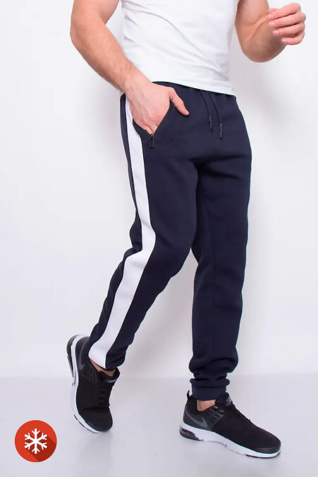 Warme Herrenhose Restrain Line 3 Dunkelblau (weißer Streifen). Hosen. Farbe: blau. #8034140