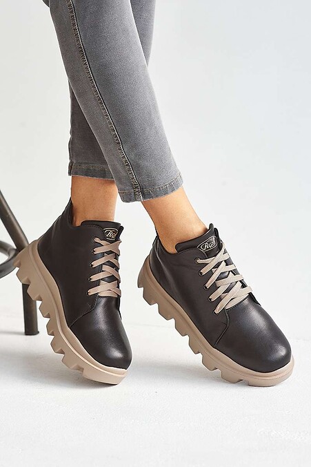 Женские ботинки кожаные зимние черные. Ботинки. Цвет: черный. #8019142